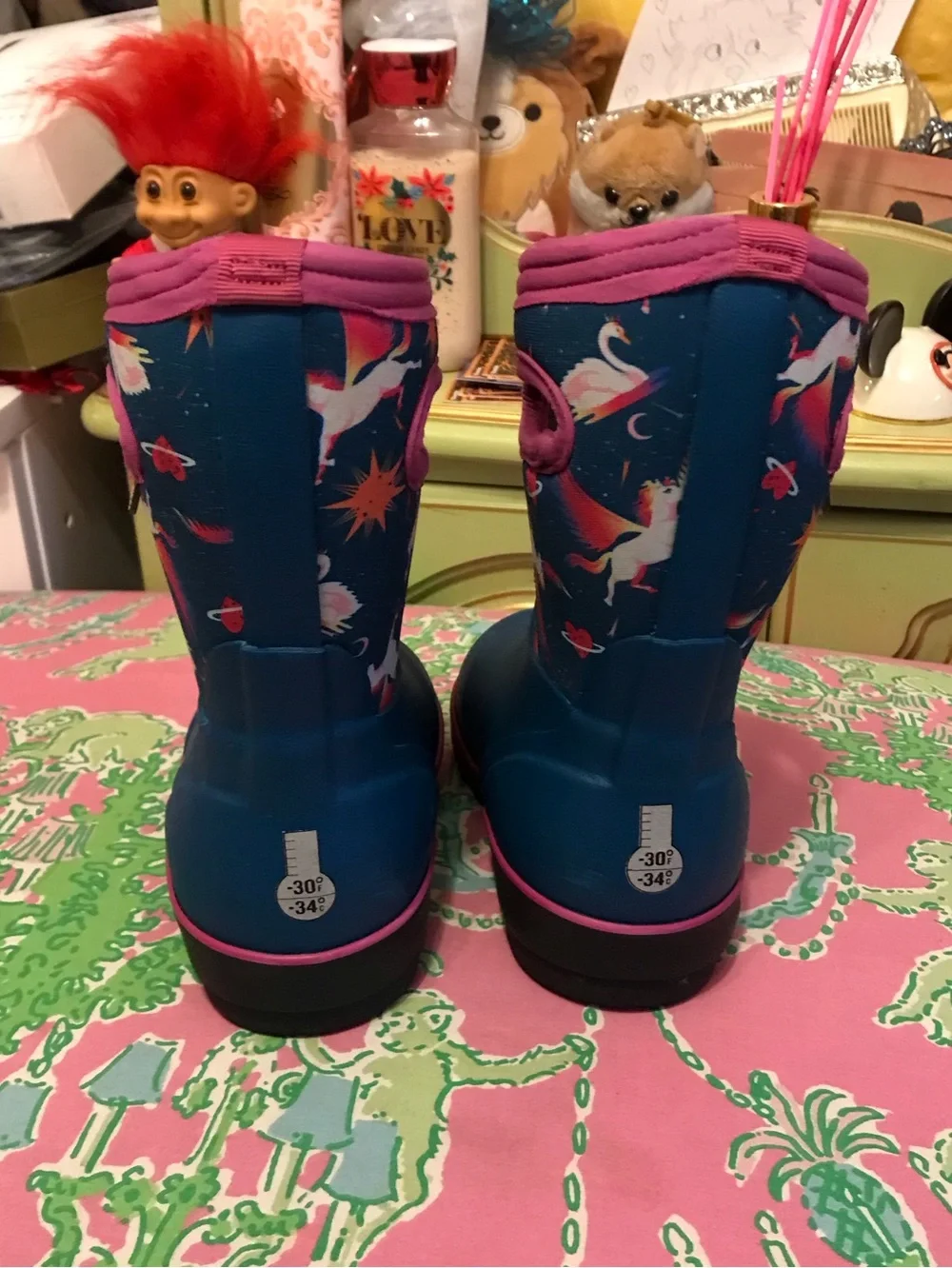 Bogs Kids Pegasus Unicorn Winter Rain Boots size 8